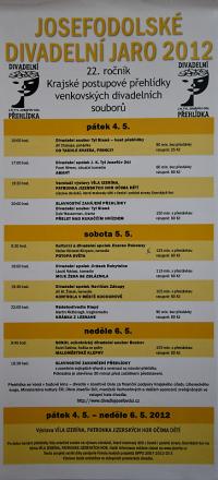 Josefův Důl, J. K. Tyl, Josefodolské divadelní jaro - plakát, 2012