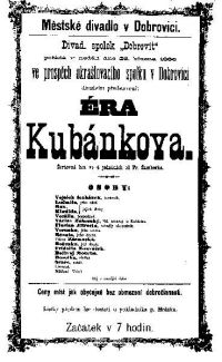 Dobrovice, Dobrovít, Šamberk: Éra Kubánkova - plakát, 1886