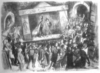 Terezín, Ghetto, Divadlo na dvoře v terezínském ghettu. Kvaš O. Ungara.