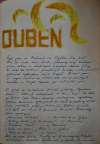 Přibyslav, Sluníčko, Kronika školní družiny, 1981 - 1988
