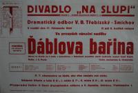 Praha-Smíchov, Třebízský, Ďáblova bařina - plakát, 1940