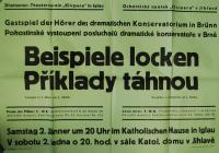 Brno, Konzervatoř, Příklady táhnou - plakát, 1943