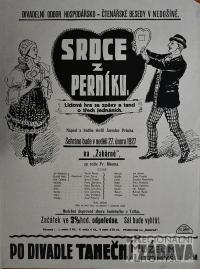 Nedošín, Hospodářsko-čtenářská beseda, Srdce z perníku - plakát, 1927