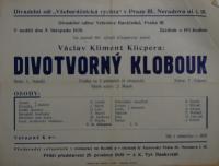 Praha-Malá Strana, Baráčníci, Divotvorný klobouk - plakát, 1939