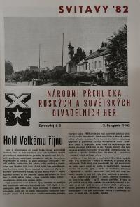 Hradec Králové, Krajské kulturní středisko, Impuls, Svitavy, Národní přehlídka ruských a sovětských divadelních her, 1982
