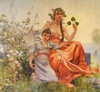 Slovensko, Martin, Národný dom, detail opony, Karel Vítězslav Mašek, 1891