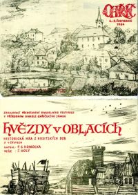 Chříč, pozvánka na festival v přírodním divadle, 1964