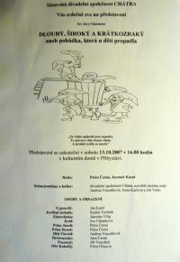 Sázava, Chátra, Dlouhý, Široký a Krátkozraký - plakát, Divadelní Přibyslav  2007