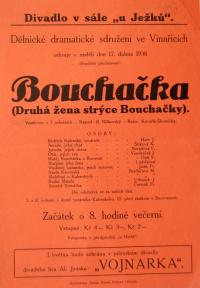 Vinařice, Dělnické dramatické sdružení, Bouchačka - plakát, 1938