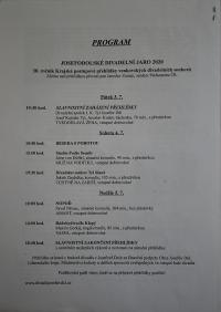 Josefův Důl, J. K. Tyl, Josefodolské divadelní jaro, program, 2020