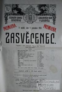 Litomyšl, JDO, Zasvěcenec - plakát, 1913