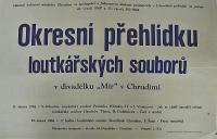Chrudim, Okresní přehlídka loutkářských souborů - plakát, 1984