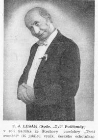 Poděbrady, Tyl, divadelní spolek, F. J. Lesák, 1936