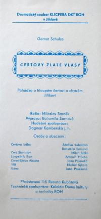 Jihlava, Klicpera, Čertovy zlaté vlasy - program, 1979
