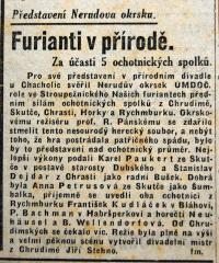 Chrudim, Nerudův okrsek, novinový článek, 1941